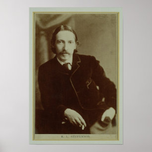 Portret van Robert Louis Balfour Stevenson (1850-9 Poster