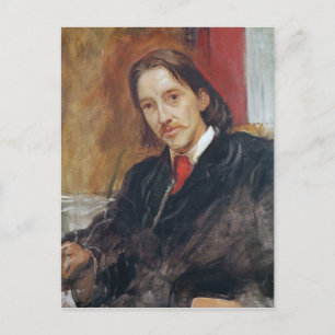 Portret van Robert Louis Stevenson 1886 Briefkaart