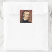 Portret van Robert Schumann Vierkante Sticker (Tas)