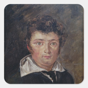 Portret van Robert Surcouf 1796 Vierkante Sticker