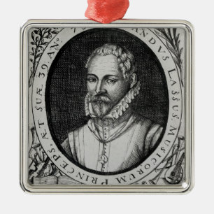 Portret van Roland de Lassus Metalen Ornament