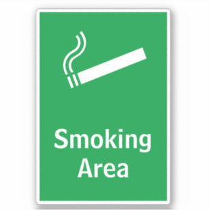 Portret van rookruimte sticker