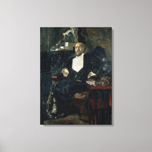 Portret van S. Mamontov Canvas Afdruk