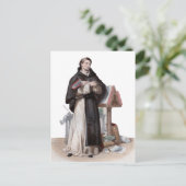 Portret van Saint Bernard de Clairvaux Briefkaart (Staand voorkant)