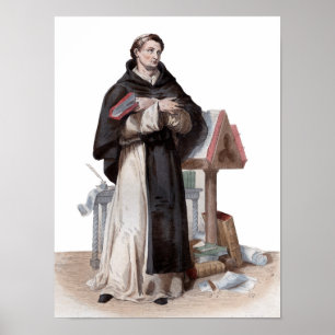 Portret van Saint Bernard de Clairvaux Poster
