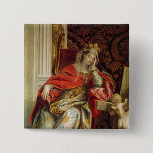 Portret van Saint Helena Vierkante Button 5,1 Cm