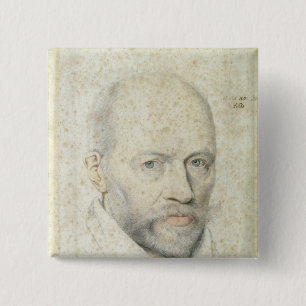 Portret van Saint Vincent de Paul Vierkante Button 5,1 Cm