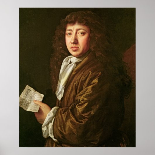 Portret van Samuel Pepys 1666 Poster (Voorkant)