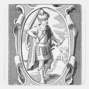 Portret van Samuel Taylor Coleridge Vierkante Sticker
