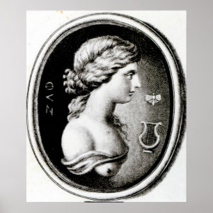 Portret van Sappho Poster