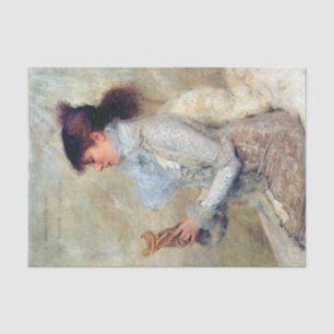 Portret van Sarah Bernhardt door Jules Bastien Tissuepapier