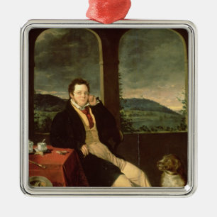 Portret van Schubert Metalen Ornament