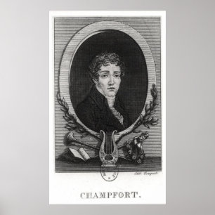 Portret van Sebastian-Roch Nicolas Poster