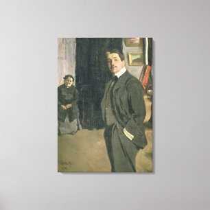 Portret van Sergei Pavlovich Diaghilev Canvas Afdruk
