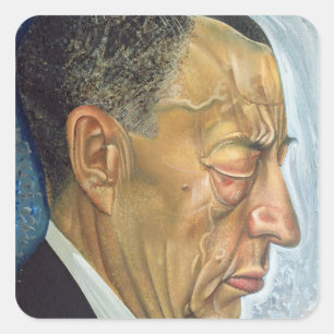Portret van Sergey Rakhmaninov 1930 Vierkante Sticker