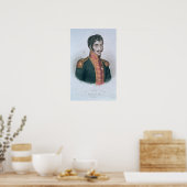 Portret van Simon Bolivar Poster (Keuken)