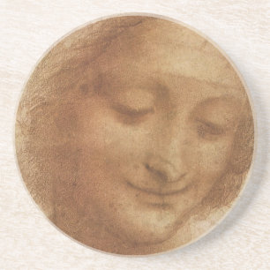 Portret van Sint-Anna door Leonardo da Vinci Zandsteen Onderzetter