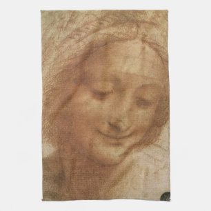 Portret van Sint-Anna-studie van Leonardo da Vinci Theedoek