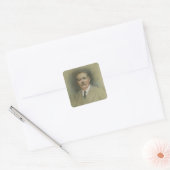 Portret van Sir Arthur Conan Doyle Vierkante Sticker (Envelop)