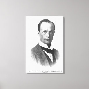 Portret van Sir Douglas Mawson Canvas Afdruk