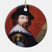 Portret van Sir Francis Bacon Viscount St Alban Keramisch Ornament (Achterkant)