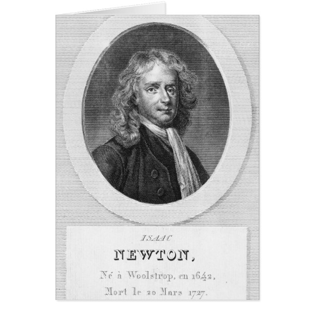 Portret van Sir Isaac Newton (Voorkant)