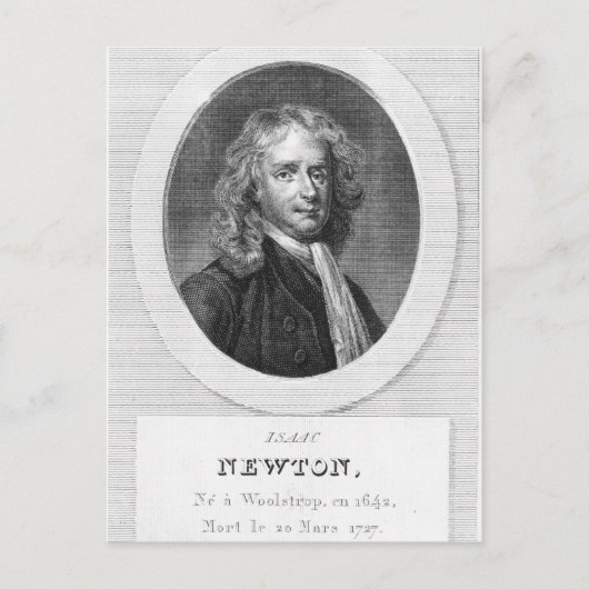 Portret van Sir Isaac Newton Briefkaart (Voorkant)