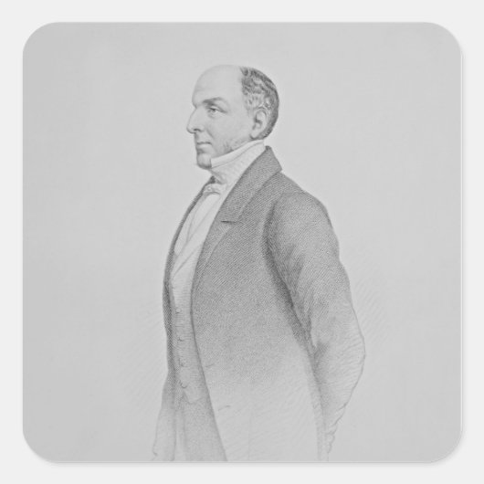 Portret van Sir James R. G. Graham Vierkante Sticker (Voorkant)