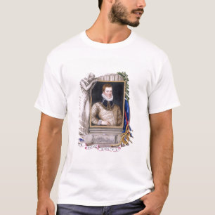 Portret van Sir Philip Sidney (1554-86) uit 'Memo' T-shirt