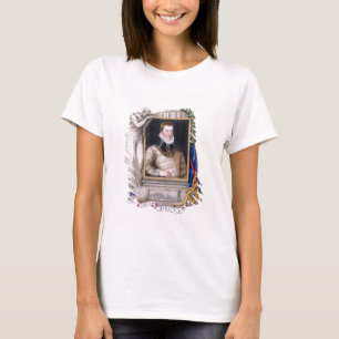Portret van Sir Philip Sidney (1554-86) uit 'Memo' T-shirt