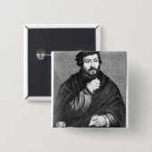 Portret van Sir Thomas More Vierkante Button 5,1 Cm (Voorkant /achterkant)