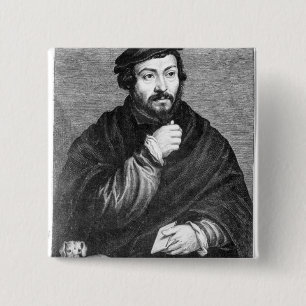 Portret van Sir Thomas More Vierkante Button 5,1 Cm
