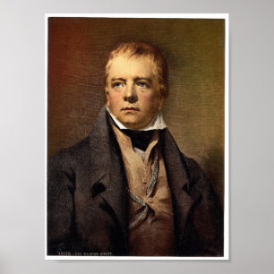 Portret van Sir Walter Scott klassieker Photochrom Poster