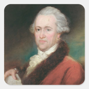 Portret van Sir William Herschel c.1795 Vierkante Sticker