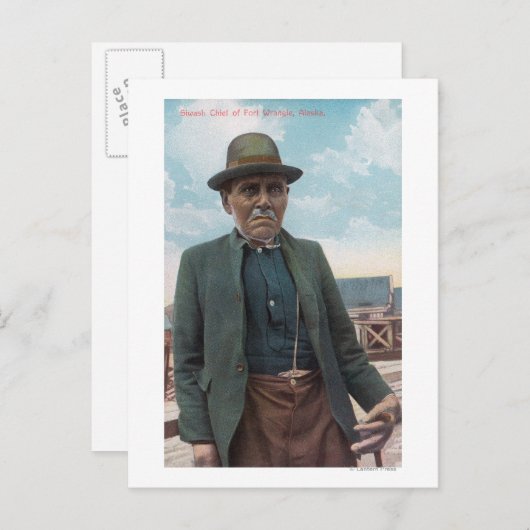 Portret van Siwash Chief of Fort Wrangle Briefkaart (Voorkant / Achterkant)