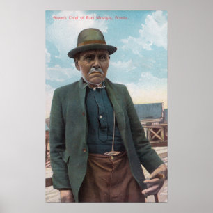 Portret van Siwash Chief of Fort Wrangle Poster