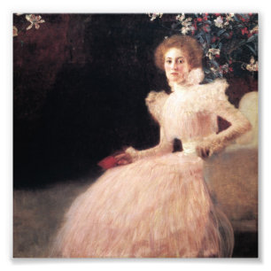 Portret van Sonja Knips ; Schilderij van Gustav Kl Foto Afdruk