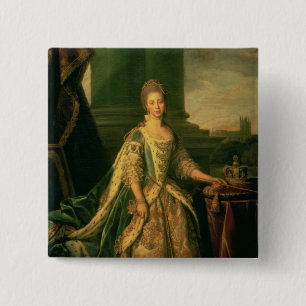 Portret van Sophie Charlotte Vierkante Button 5,1 Cm