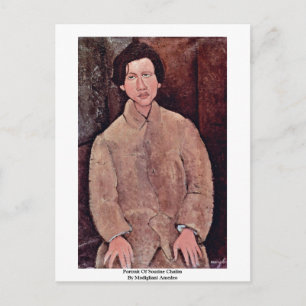 Portret van Soutine Chaiim door Modigliani Amedeo Briefkaart