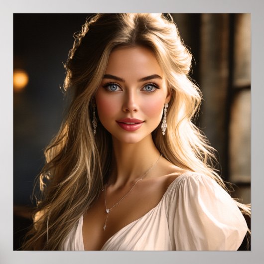 Portret van stralende schoonheid poster (Voorkant)