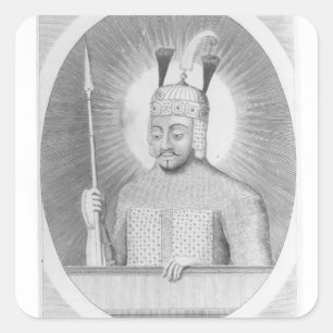 Portret van Tamerlane in de Grote Vierkante Sticker
