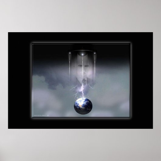 Portret van Tesla door Gregory Gallo Poster (Voorkant)