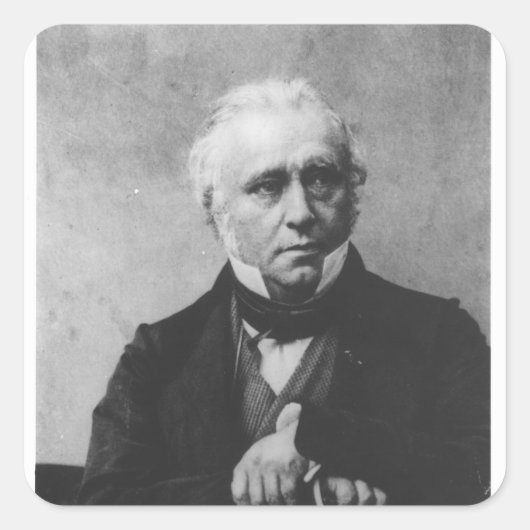 Portret van Thomas Babington Macaulay Vierkante Sticker (Voorkant)