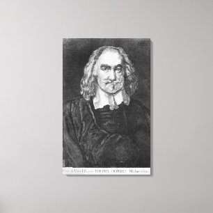 Portret van Thomas Hobbes Canvas Afdruk