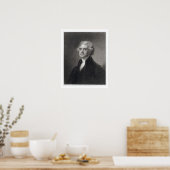 Portret van Thomas Jefferson, gegraveerd door Henr Poster (Keuken)