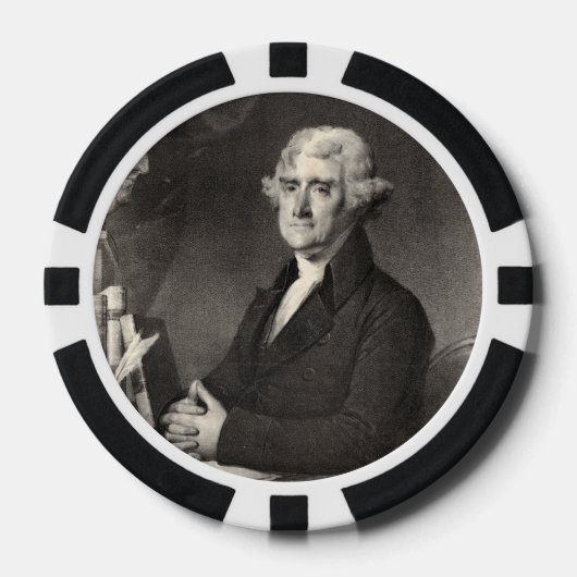 Portret van Thomas Jefferson Pokerchips (Voorkant)