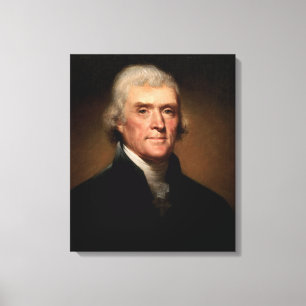 Portret van Thomas Jefferson (van Rembrandt Peale) Canvas Afdruk
