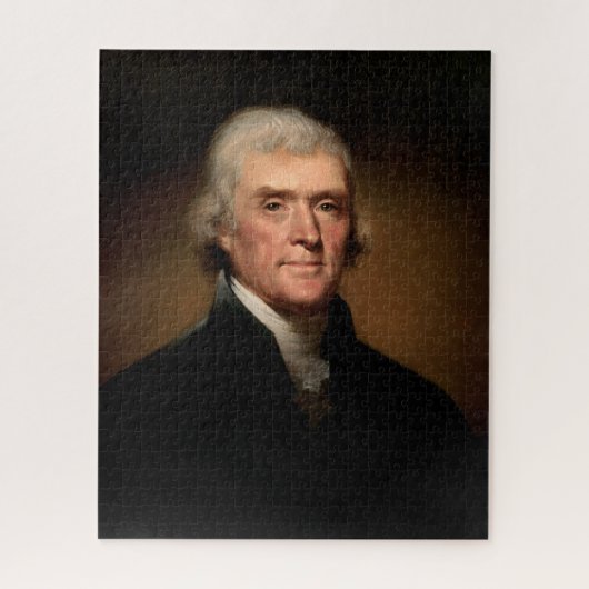 Portret van Thomas Jefferson (van Rembrandt Peale) Legpuzzel (Verticaal)