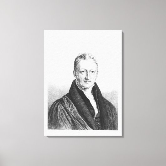 Portret van Thomas Robert Malthus Canvas Afdruk (Voorkant)