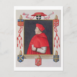 Portret van Thomas Wolsey (c.1475-1530) Kardinaal Briefkaart